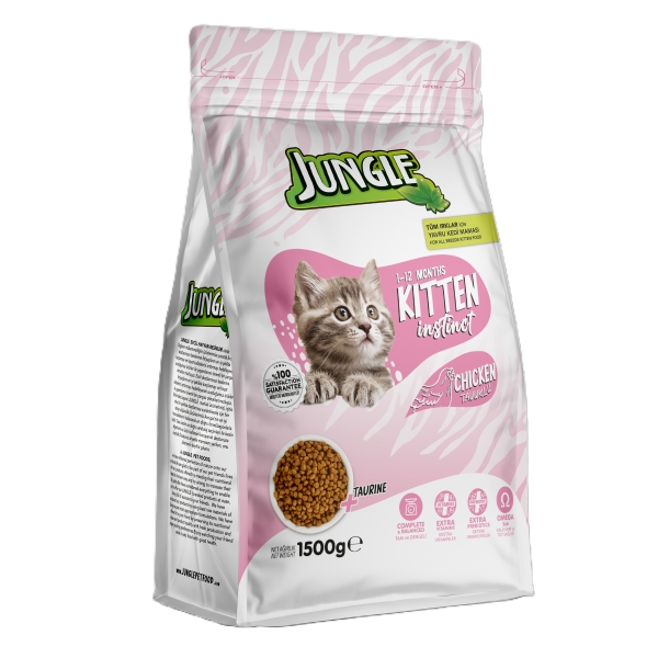 Jungle Kuru Kedi Maması Yavru Tavuklu 1,5 Kg