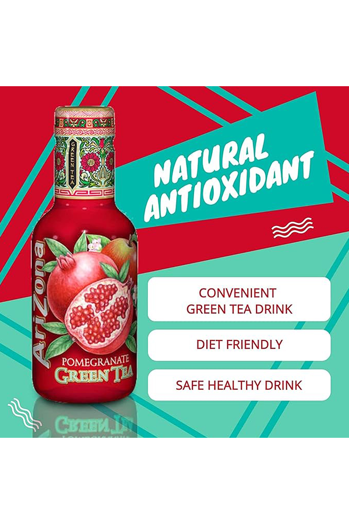 Arizona Pomegranate Green Tea 450 ml