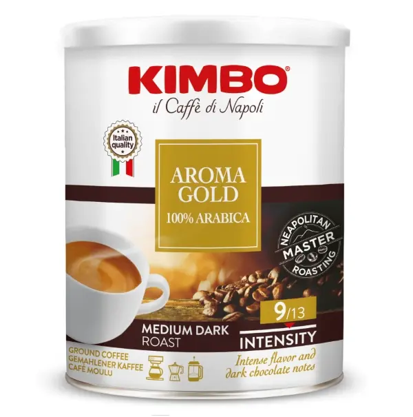 KİMBO AROMA GOLD %100 ARABİCA FİLTRE KAHVE TENEKE KUTU 250 GR