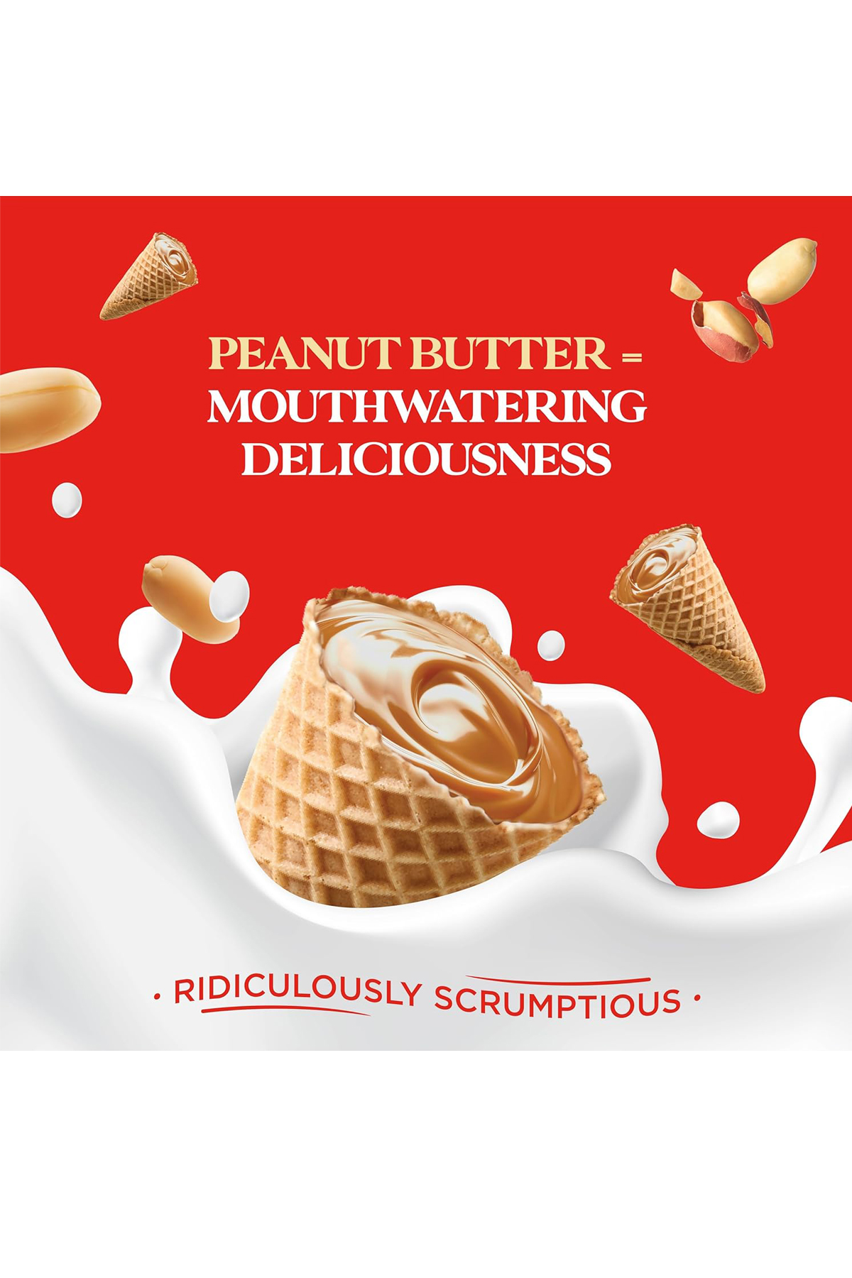 Got Milk Mini Waffle Cones Peanut Butter 119 gr