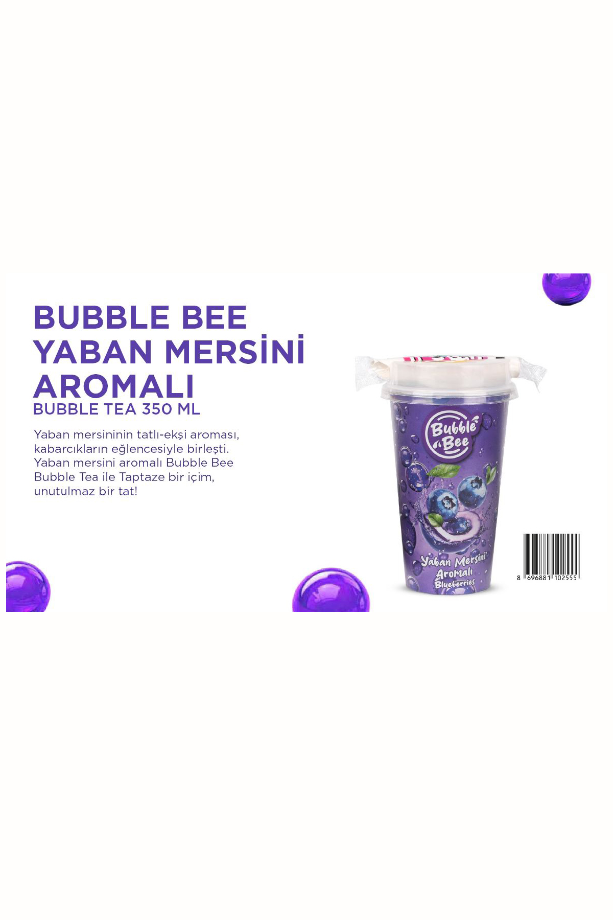 Bubble Bee Blueberries (Yaban Mersin Aromalı) 350 ml