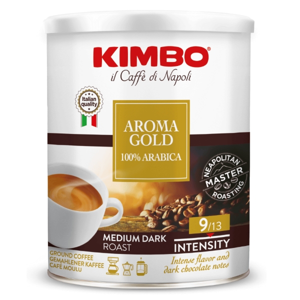 KİMBO AROMA GOLD %100 ARABİCA FİLTRE KAHVE TENEKE KUTU 250 GR