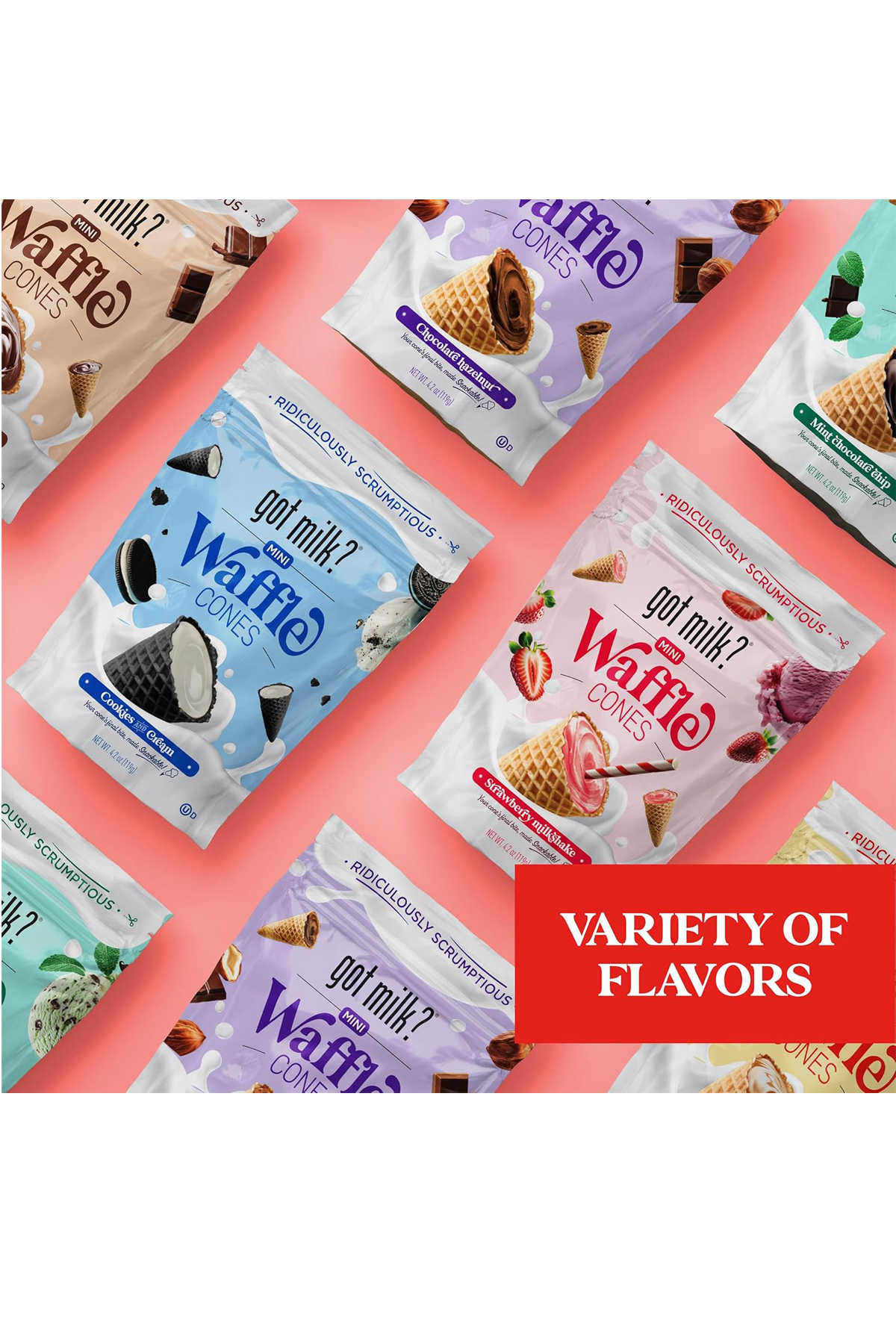 Got Milk Mini Waffle Cones Peanut Butter 119 gr