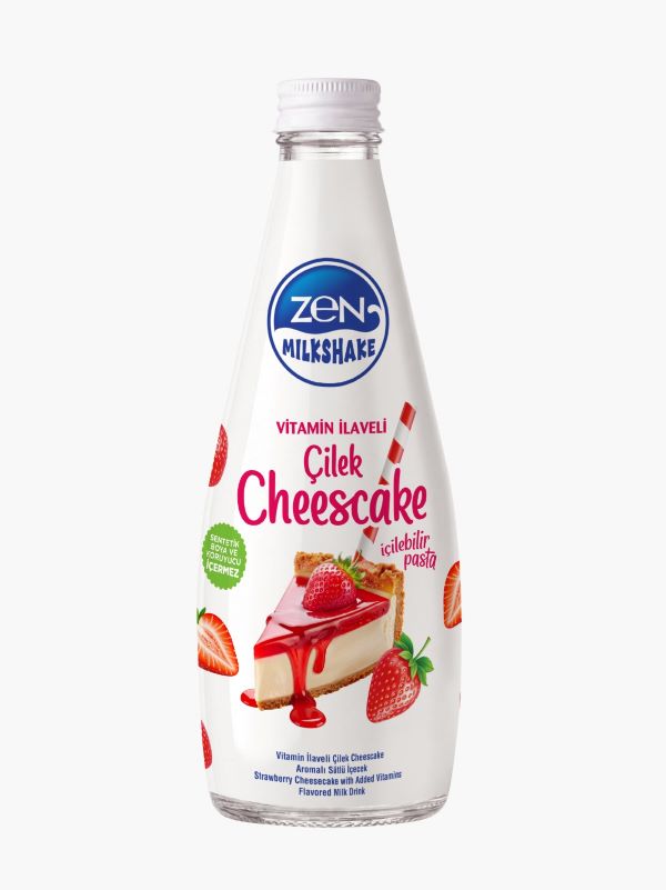 ZEN MİLKSHAKE ÇİLEKLİ CHEESCAKE AROMALI SÜT 290 ML 