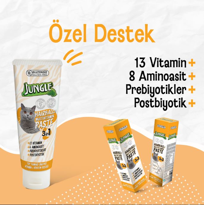 Jungle Kedi Macunu (Tüy Yumağı Önleyici Ve Multivitamin) 75 Ml