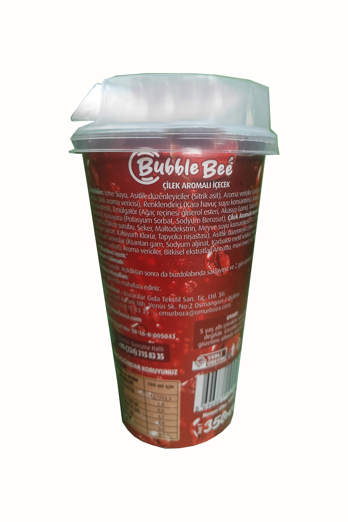 Bubble Bee Strawberry (Çilek Aromalı) 350 ml