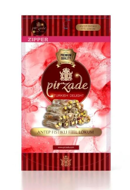 PİRZADE PREMIUM QUALITY ANTEP FISTIKLI FİTİL LOKUM 150 GR 