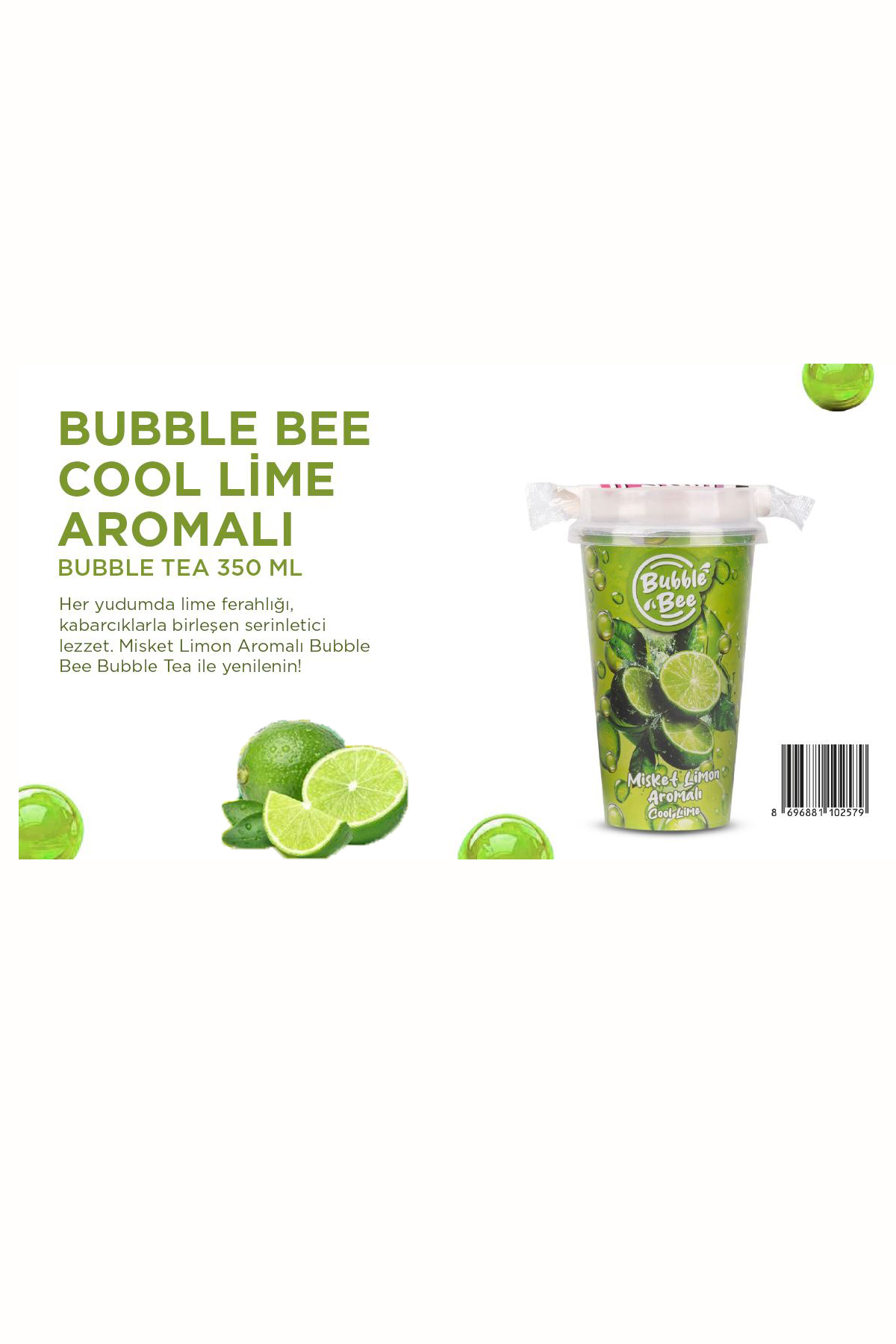 Bubble Bee Cool Lime (Misket Limon Aromalı) 350 ml