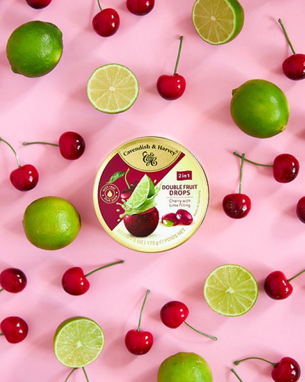 Cavendi̇sh & Harvey Double Fruit Drops (Vi̇şne & Mi̇sket Li̇monu Dolgulu) 175 Gr