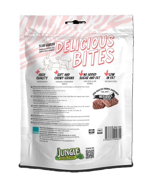 Jungle Köpek Ödül Maması Et Parçaları 100 Gr