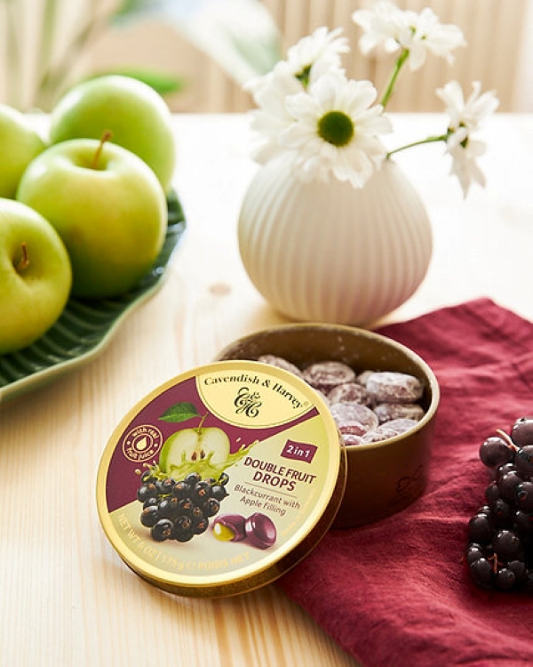 Cavendi̇sh & Harvey Double Fruit Drops (Frenk Üzümü & Elma Dolgulu) 175 Gr 