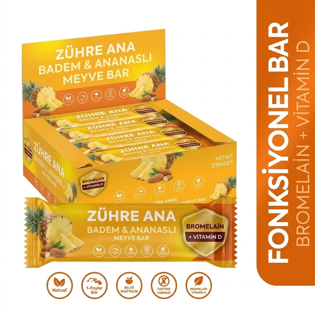ZÜHRE ANA BADEM&ANANASLI MEYVE BAR 35 GR