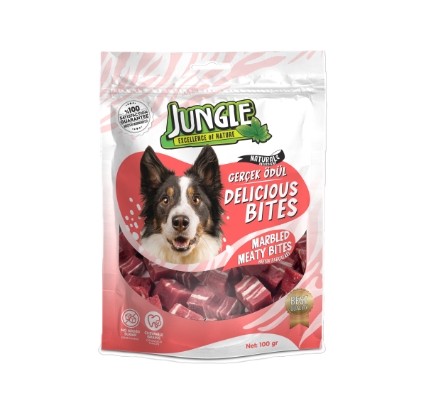 Jungle Köpek Ödül Maması Et Parçaları 100 Gr