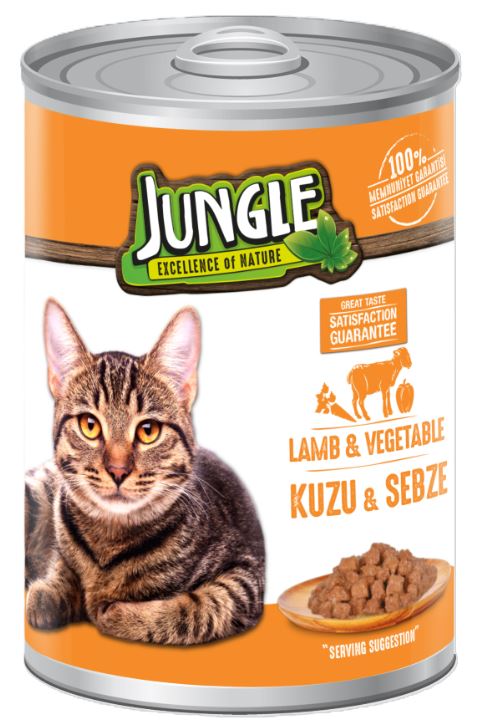 Jungle Konserve Kedi Maması Kuzu Etli & Sebzeli 400 Gr