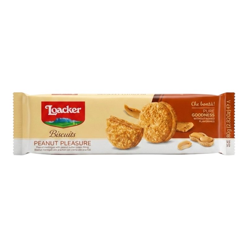 LOACKER BISCUITS PEANUT PLEASURE 80 GR