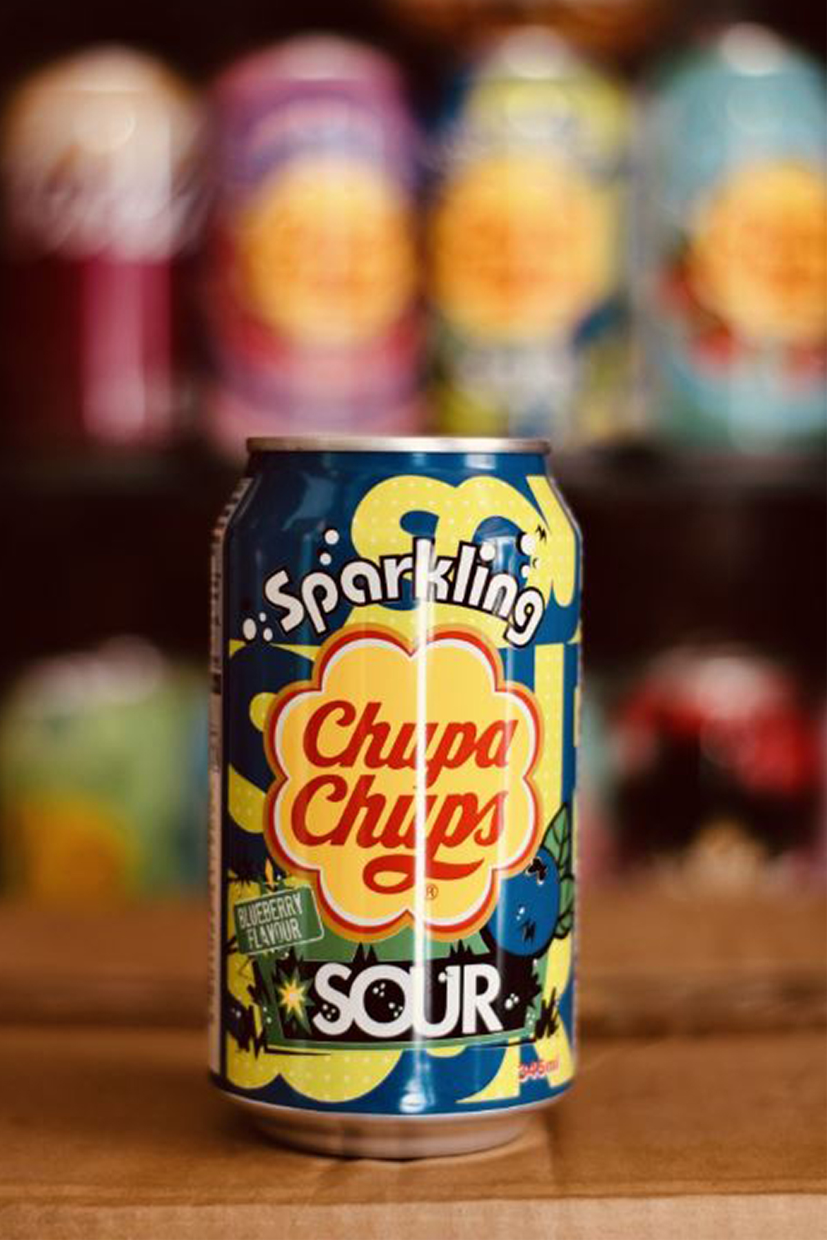 Chupa Chups Sparkli̇ng Sour Blueberry Flavour 345 Ml 