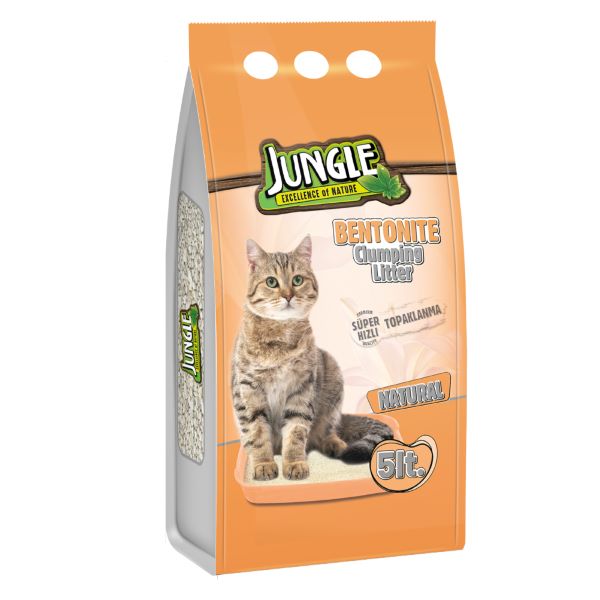 Jungle Bentonit Kedi Kumu İnce Natural 5 Lt