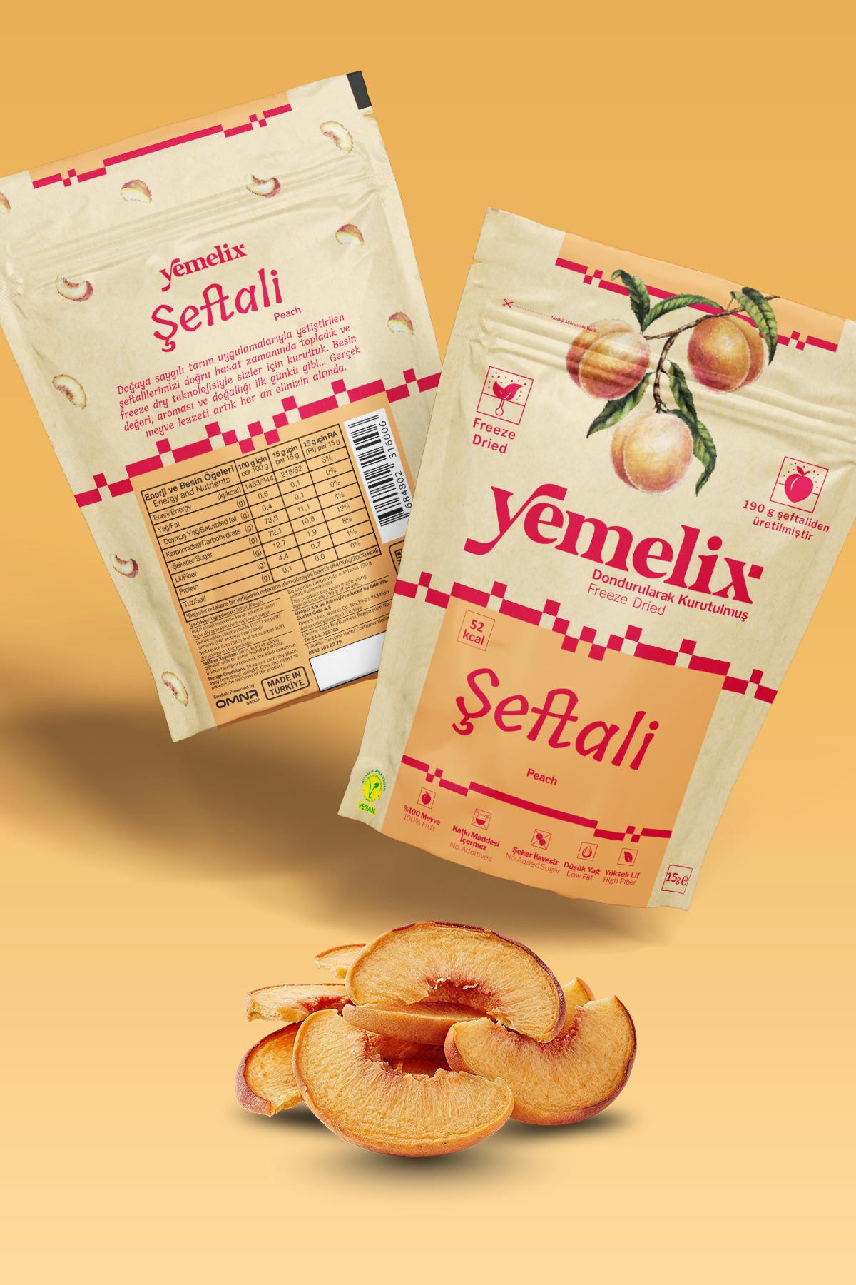 YEMELİX DONDURULARAK KURUTULMUŞ ŞEFTALİ 15 GR 