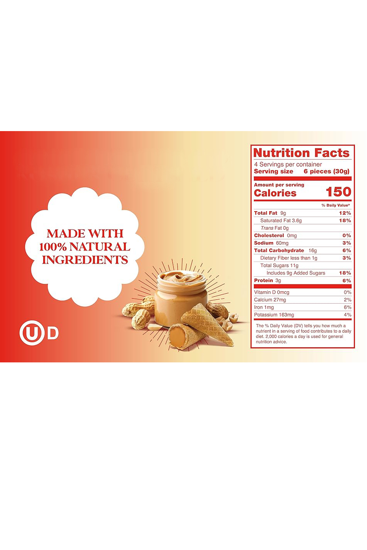Got Milk Mini Waffle Cones Peanut Butter 119 gr