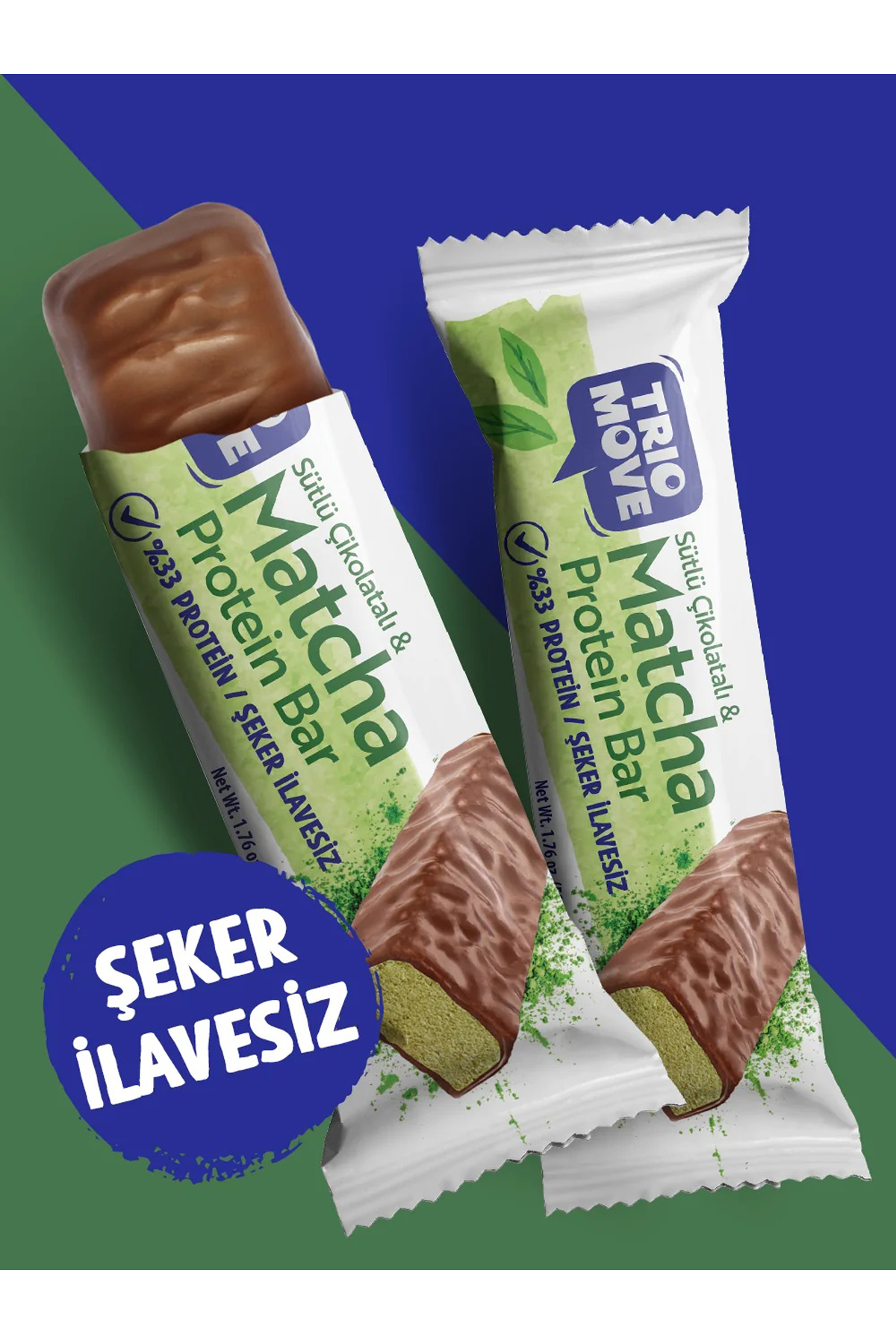 Trio Move %33 Protein Bar Matchalı ve Sütlü 50 Gr