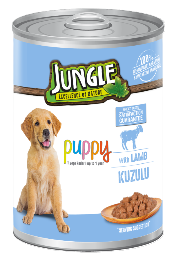 Jungle Konserve Köpek Maması Yavru Kuzu Etli 400 Gr