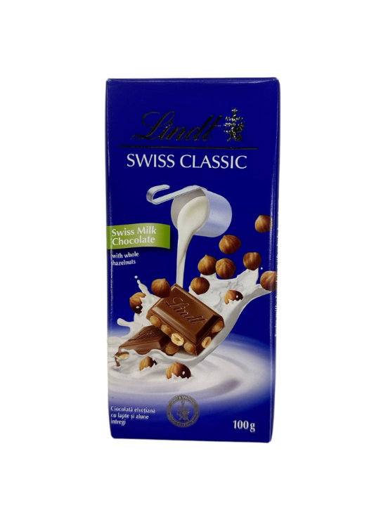 Lindt Swiss Classic Milk Hazelnut 100 gr