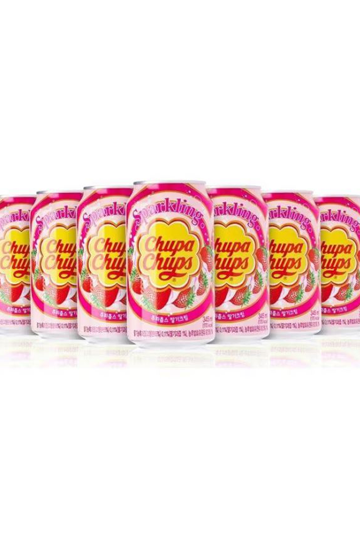 Chupa Chups Sparkli̇ng Strawberry & Cream Flavour 345 Ml