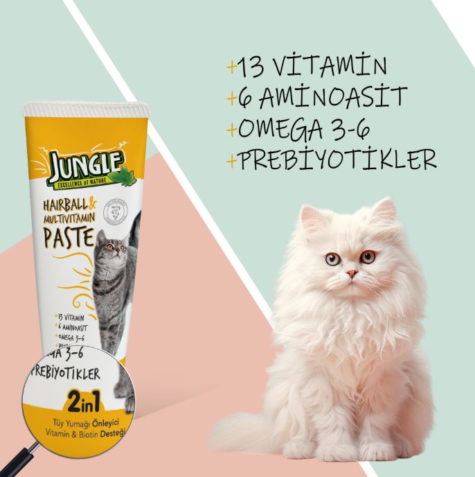Jungle Kedi Macunu (Tüy Yumağı Önleyici Ve Multivitamin) 75 Ml