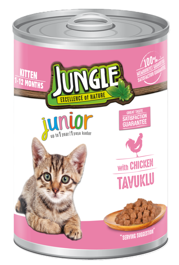 Jungle Konserve Kedi Maması Yavru Tavuklu 400 Gr