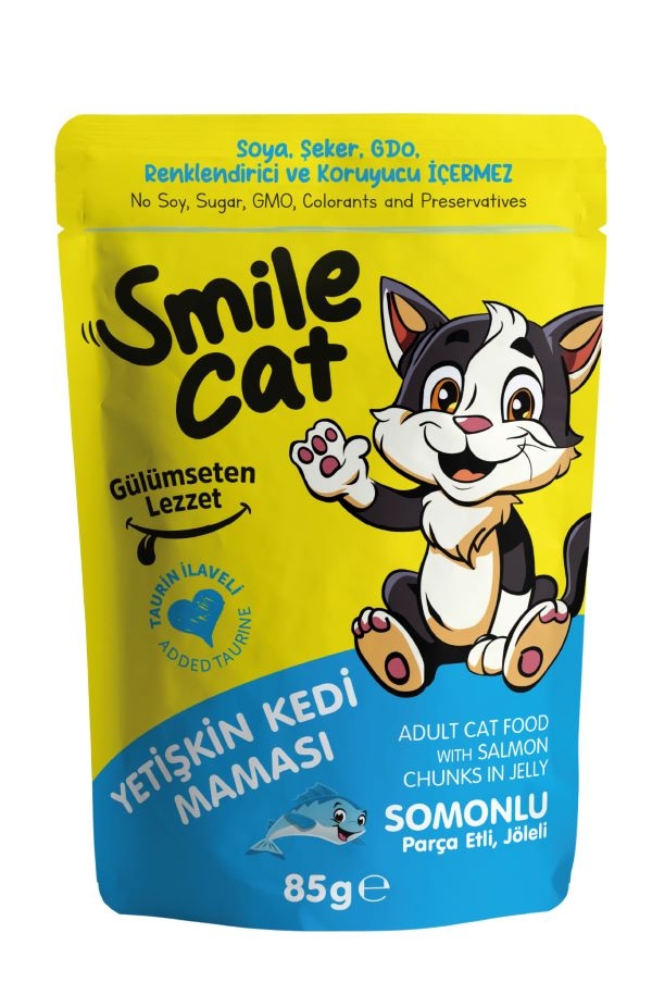 Smile Pouch Kedi Maması Yetişin Somonlu 85 Gr