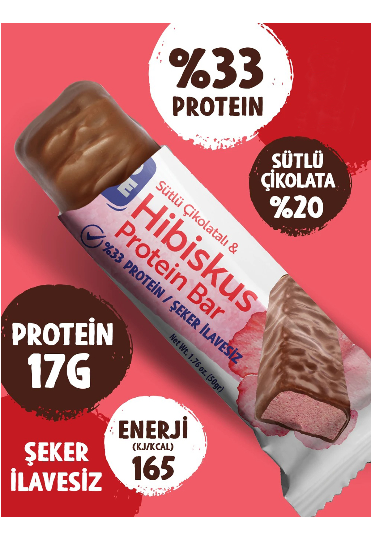 Trio Move %33 Protein Bar Hibiskus ve Sütlü 50 Gr