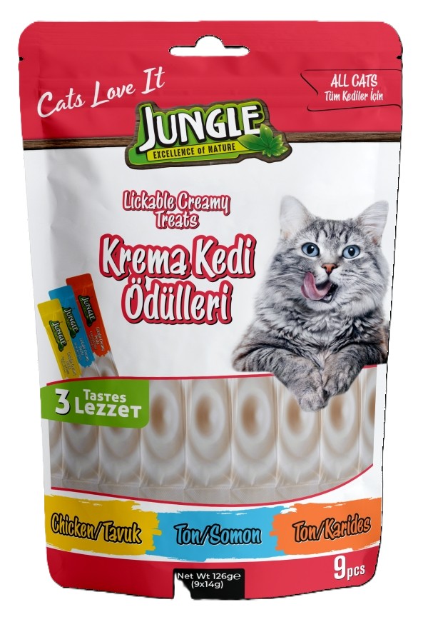 Jungle Krema Kedi Ödül Maması Mix 14 Gr *9'lu