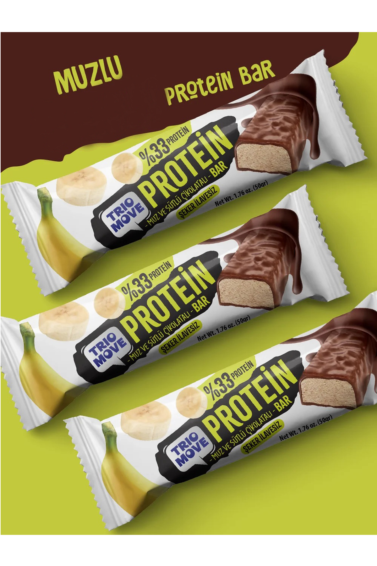 Trio Move %33 Protein Bar Muz Ve Sütlü 50 Gr