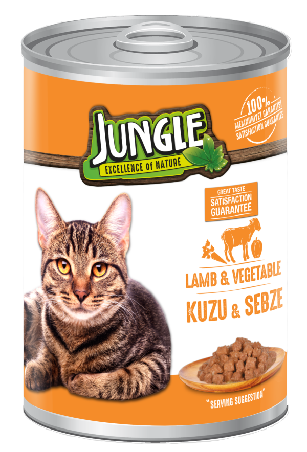 Jungle Konserve Kedi Maması Kuzu Etli & Sebzeli 400 Gr