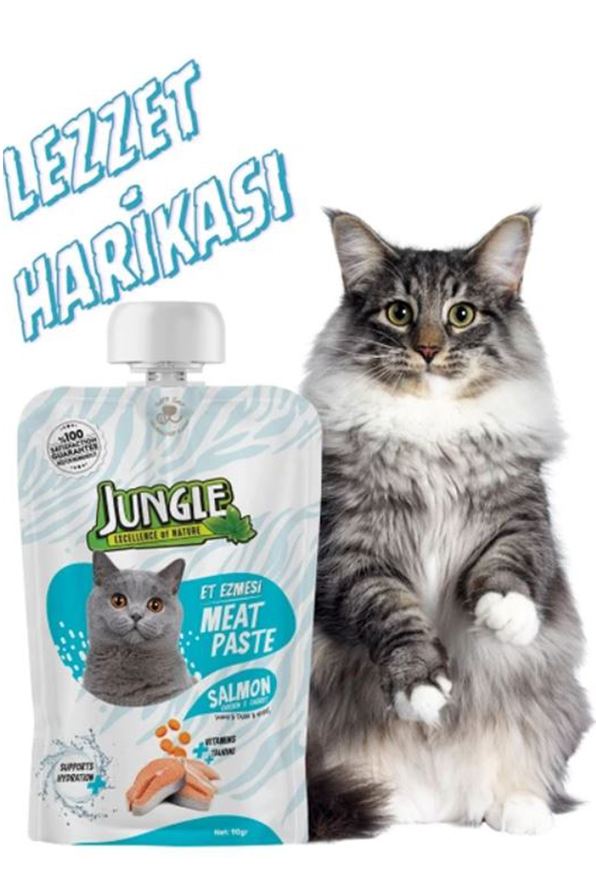 Jungle Meat Paste - Et Ezmesi Kedi Taze Somonlu & Tavuklu 90 Gr