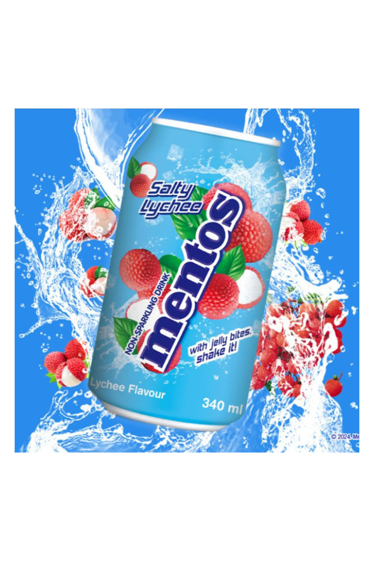 Mentos Non-Sparkling Drink Salty Lychee 340 ml