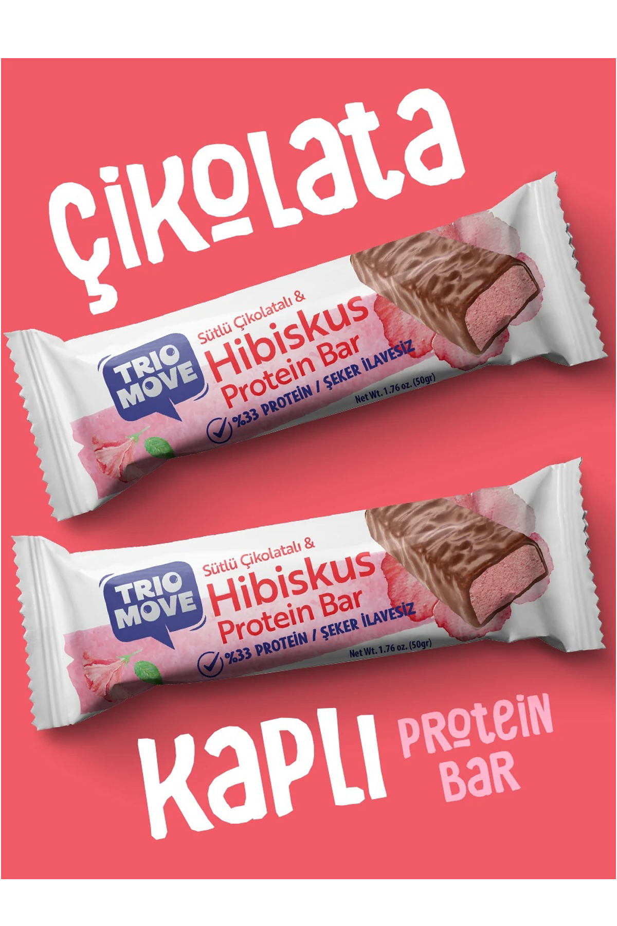 Trio Move %33 Protein Bar Hibiskus ve Sütlü 50 Gr