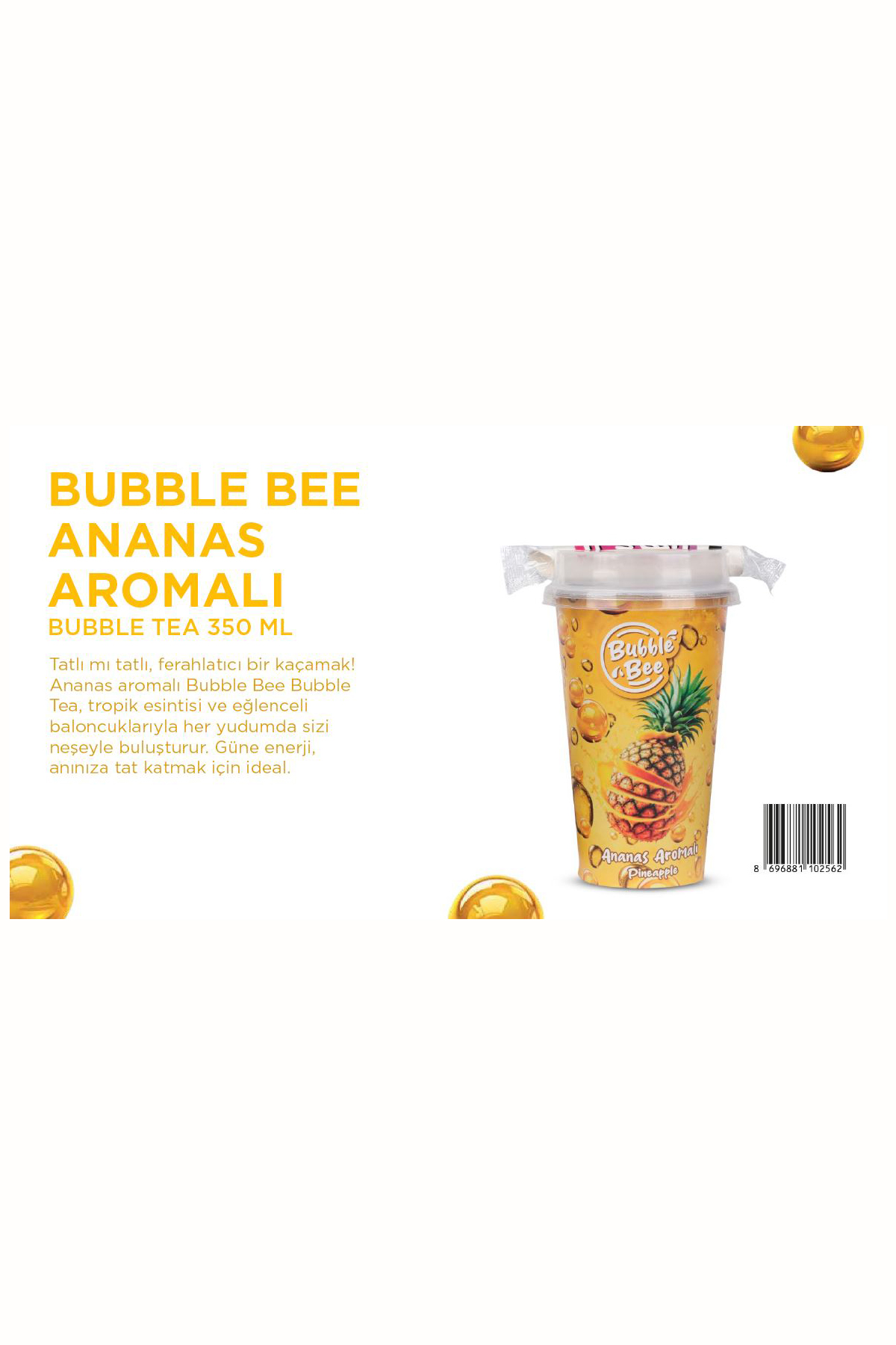 Bubble Bee Pineapple (Ananas Aromalı) 350 ml