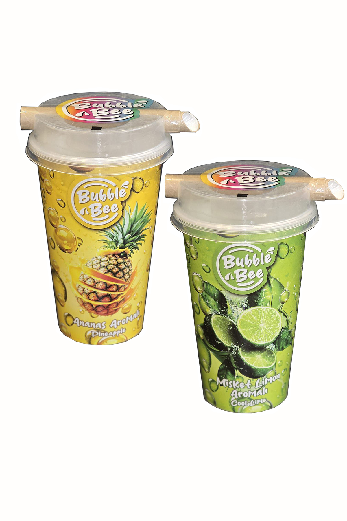 BUBBLE BEE 4 Ananas – 4 Misket Limonu Aromalı İçecek 350 ml – Karma Koli 8’li