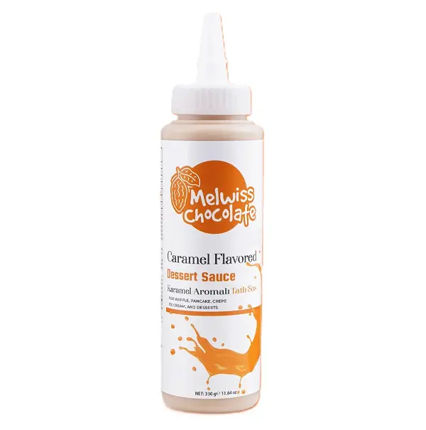 MELWİSS CHOCOLATE CARAMEL FLAVORED DESSERT SAUCE (KARAMEL AROMALI TATLI SOS) 330 GR 