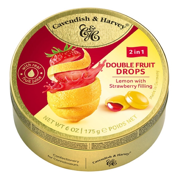 Cavendi̇sh & Harvey Double Frui̇t Drops (Li̇mon & Çi̇lek) 175 Gr 