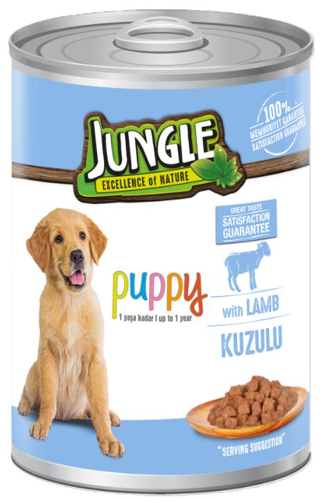 Jungle Konserve Köpek Maması Yavru Kuzu Etli 400 Gr