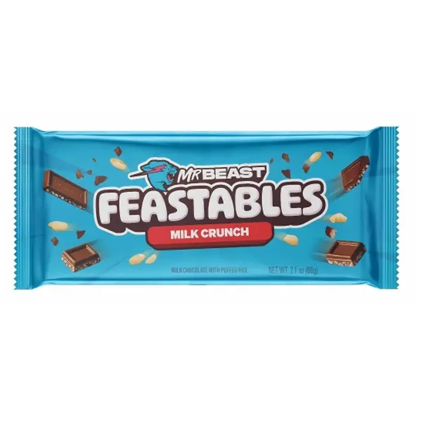 MR BEAST FEASTABLES MİLK CRUNCH CHOCOLATE BAR 60 GR