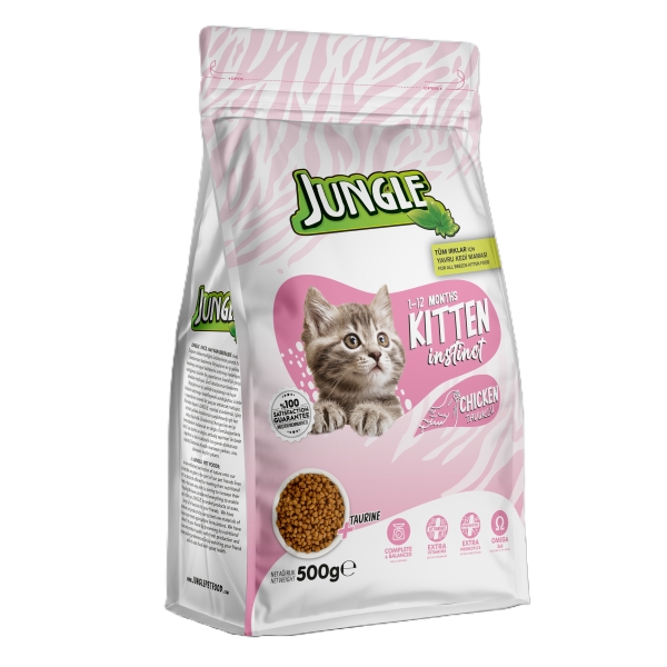 Jungle Kuru Kedi Maması Yavru Tavuklu 500 Gr