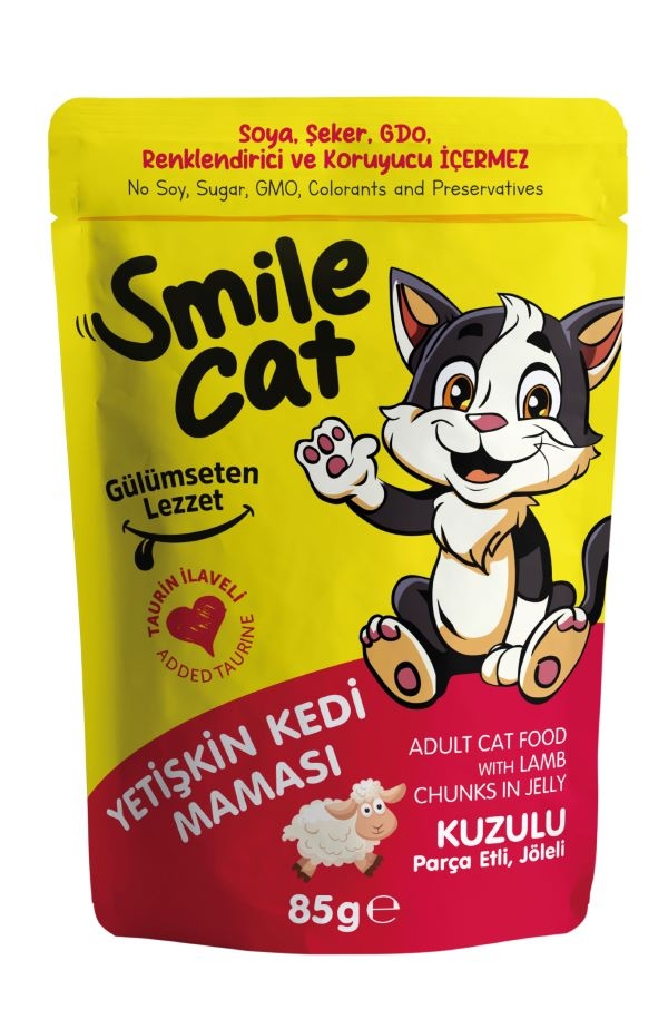 Smile Pouch Kedi Maması Yetişin Kuzulu 85 Gr