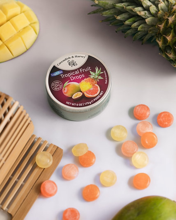Cavendi̇sh & Harvey Tropi̇cal Frui̇t Drops (Tropi̇k Meyve) Şekersi̇z 175 Gr
