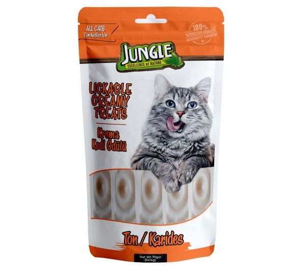 Jungle Krema Kedi Ödül Maması Ton & Karidesli 14 Gr *5'li