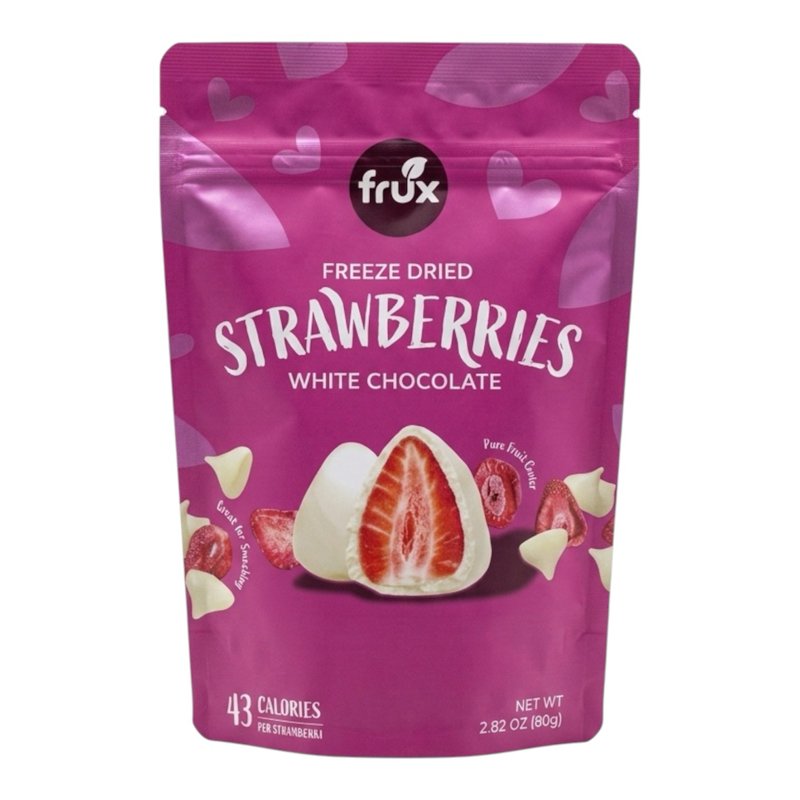 FRUX FREEZE DRIED STRAWBERRIES WHITE CHOCOLATE 80 GR