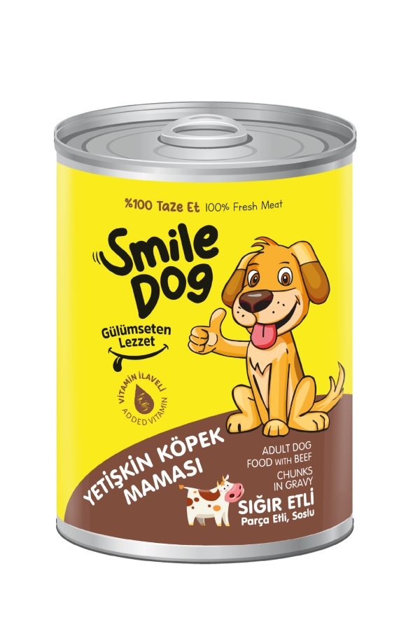 Smile Konserve Köpek Maması Sığır Etli 400 Gr