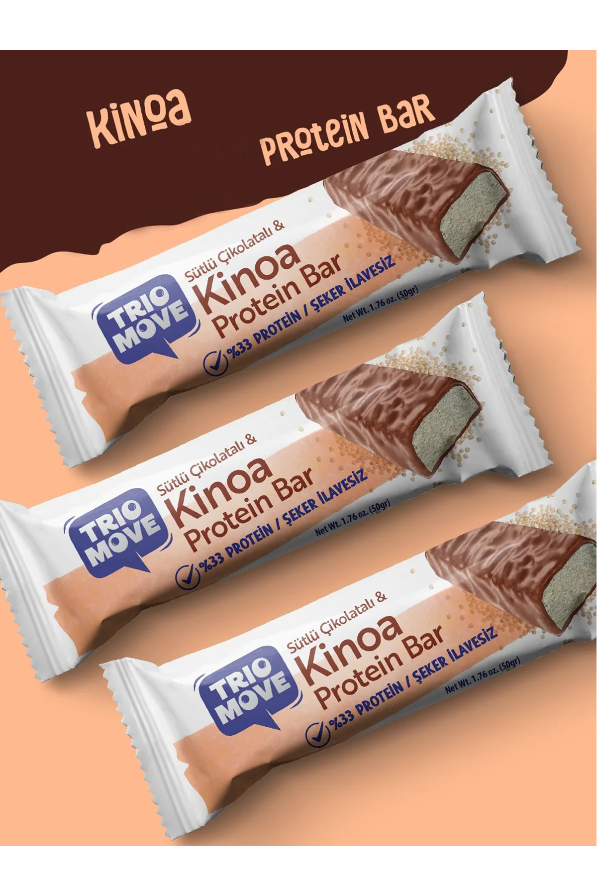 Trio Move %33 Protein Bar Kinoa Ve Sütlü 50 Gr